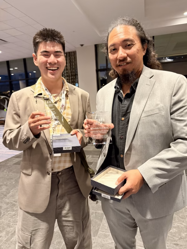 AsAm News’ Yiming Fu and Civil Beat's Blaze Lovell.